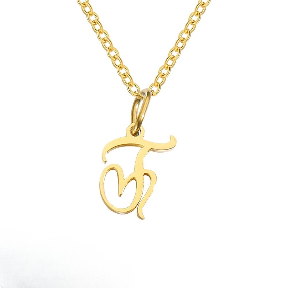 Script Initial Necklace