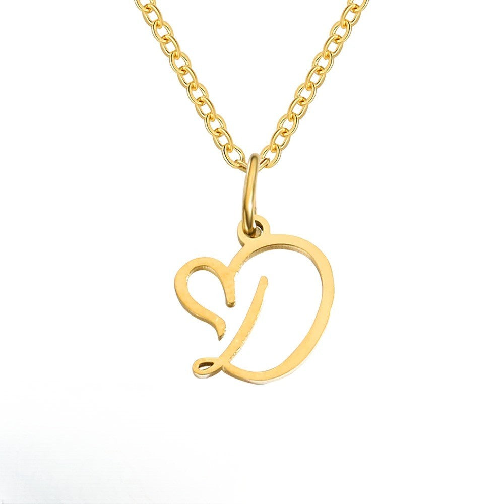 Script Initial Necklace