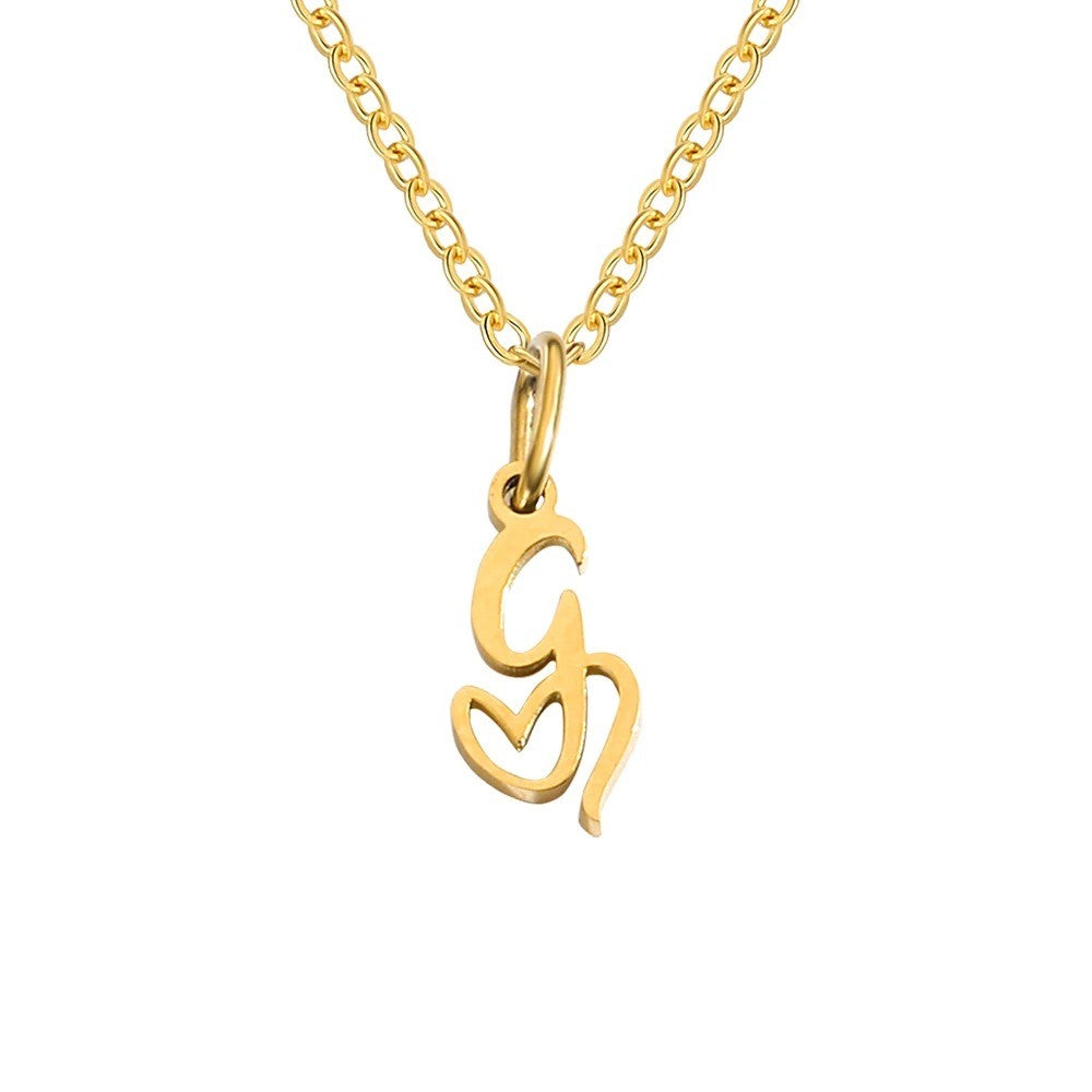Script Initial Necklace