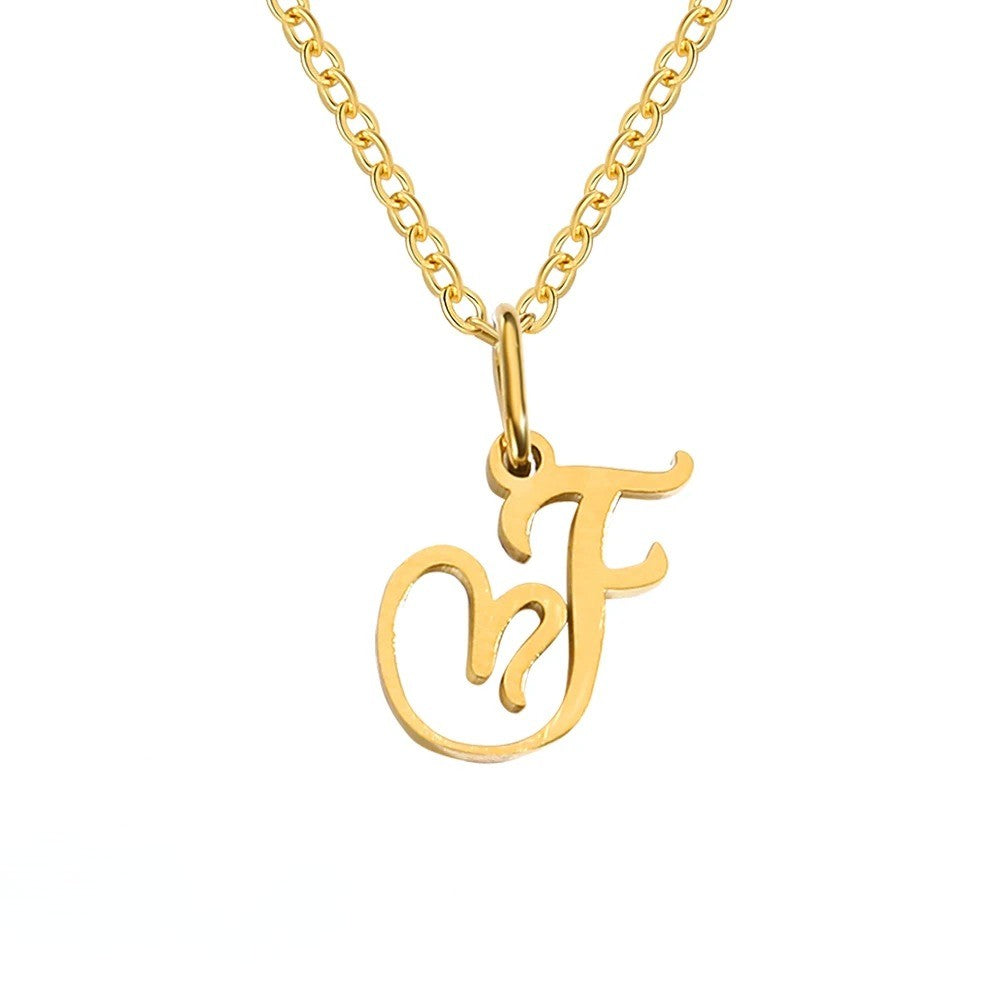 Script Initial Necklace