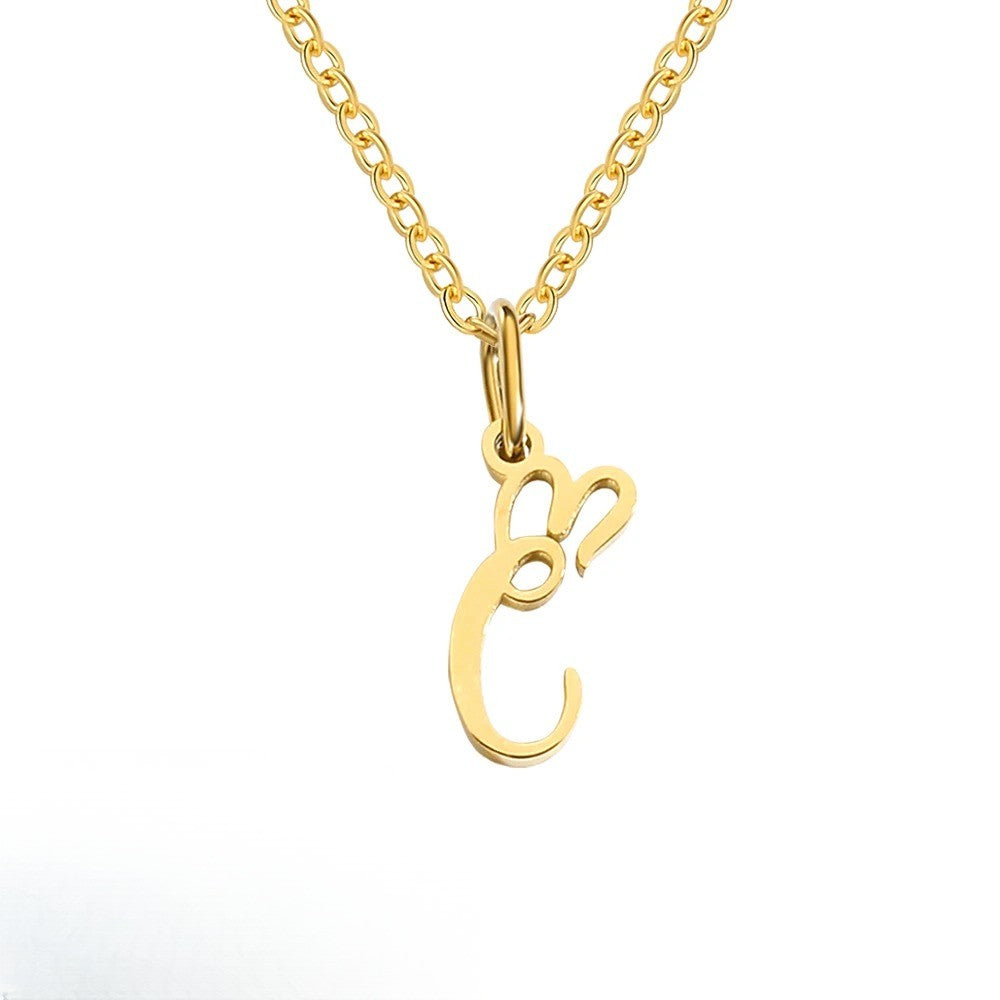 Script Initial Necklace