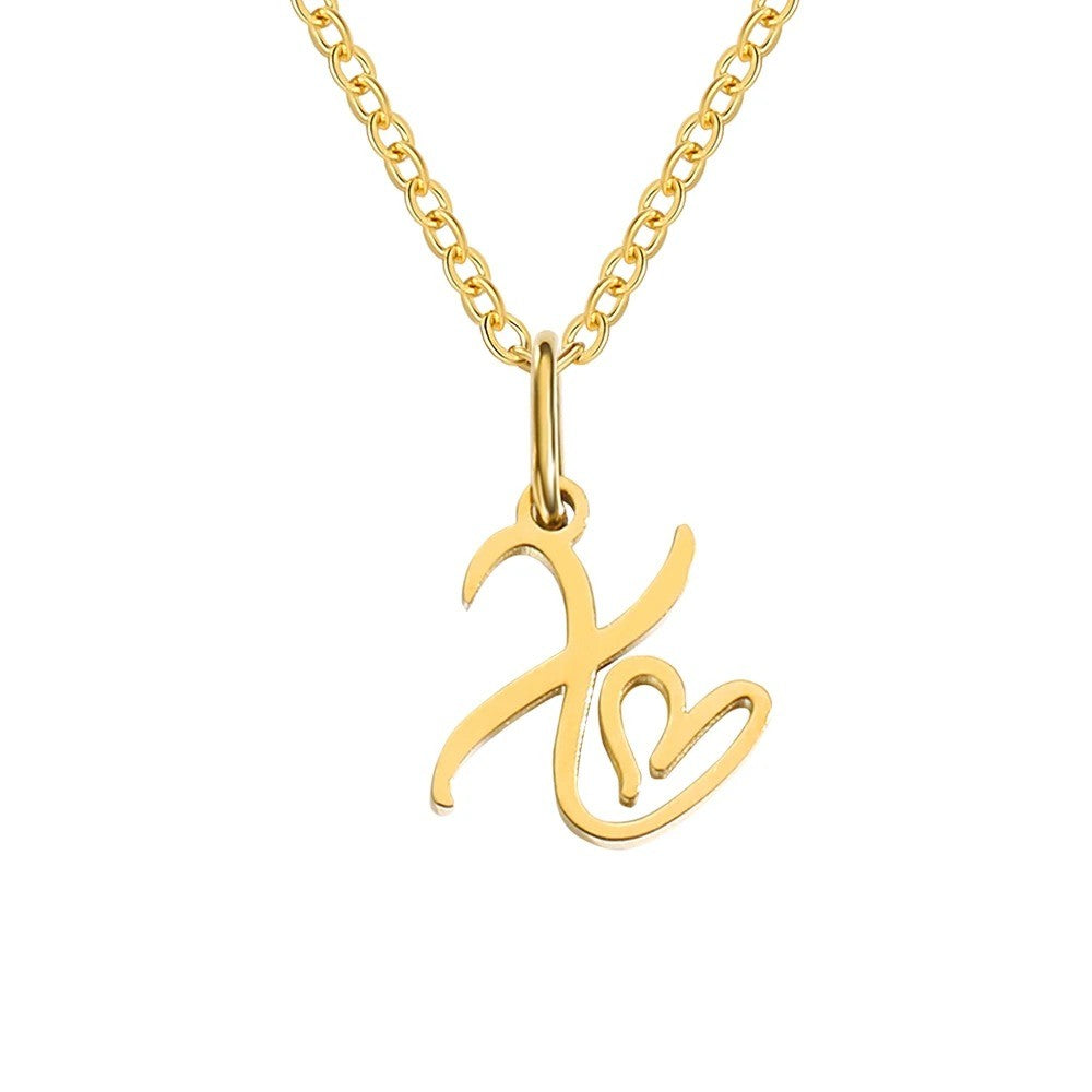 Script Initial Necklace