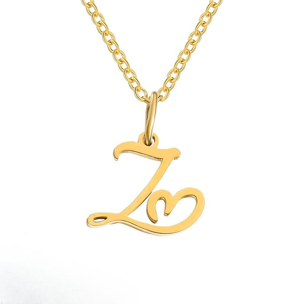 Script Initial Necklace