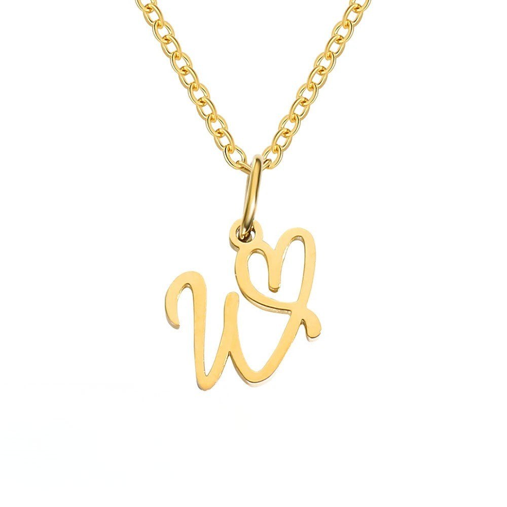 Script Initial Necklace