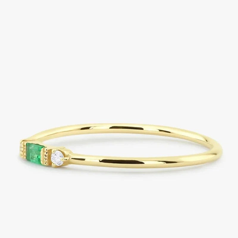 Three Stone Zircon Ring