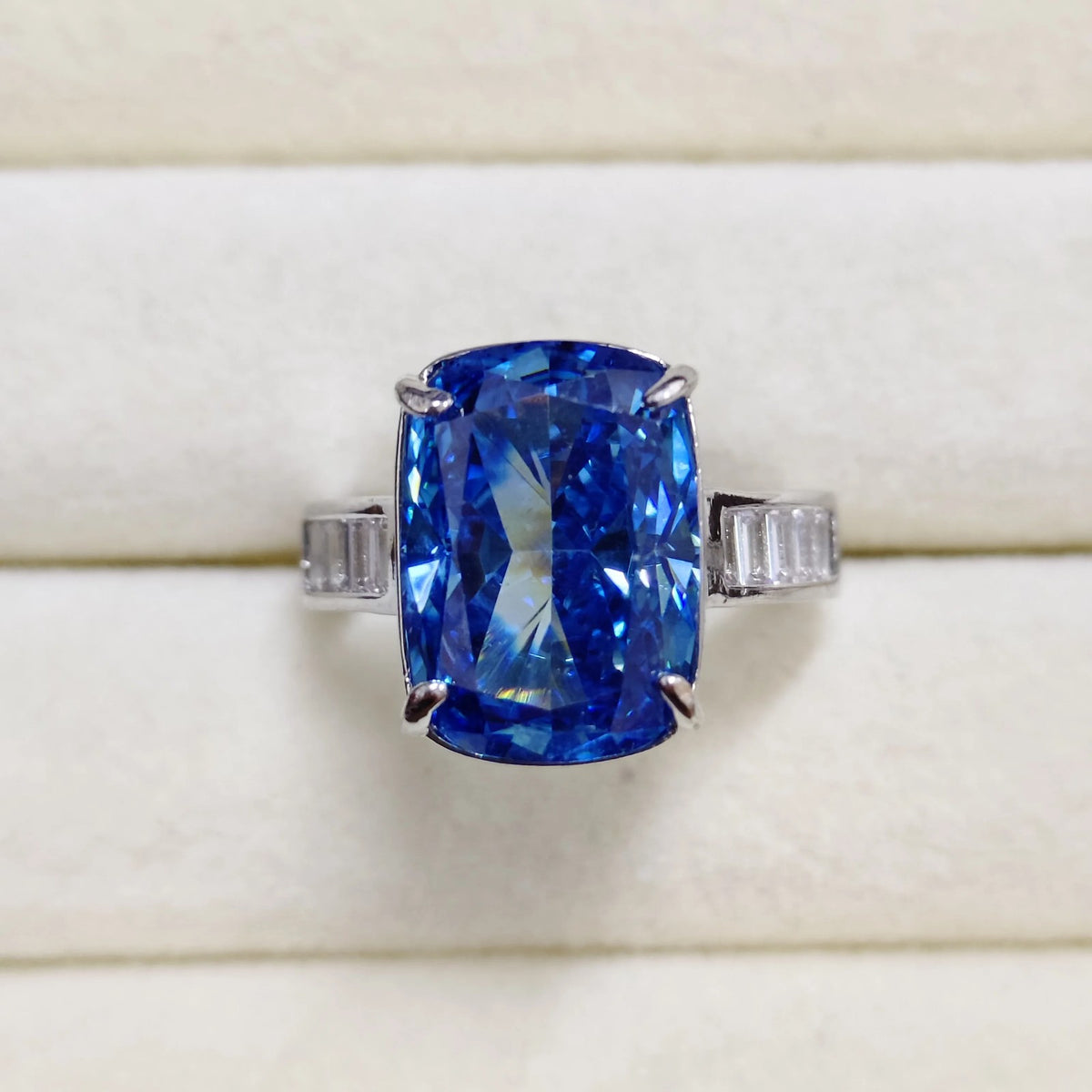 Rectangular Zircon Statement Ring