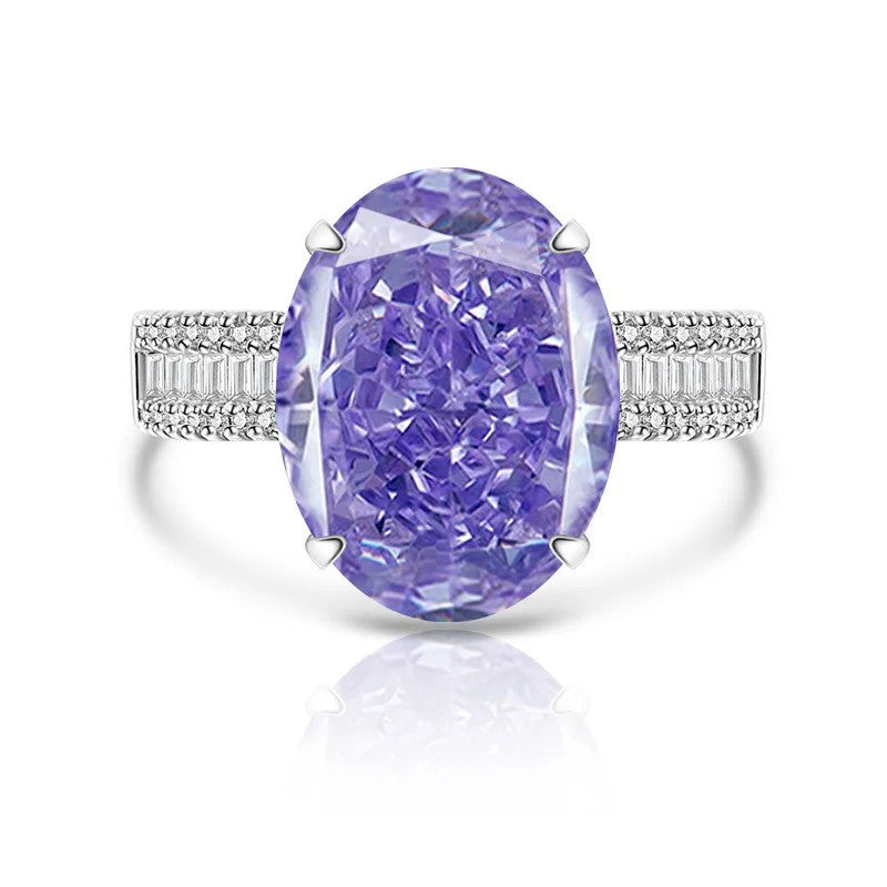 Oval Zircon Statement Ring