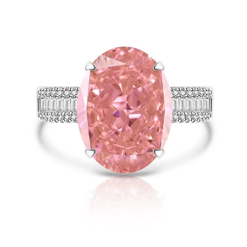 Oval Zircon Statement Ring