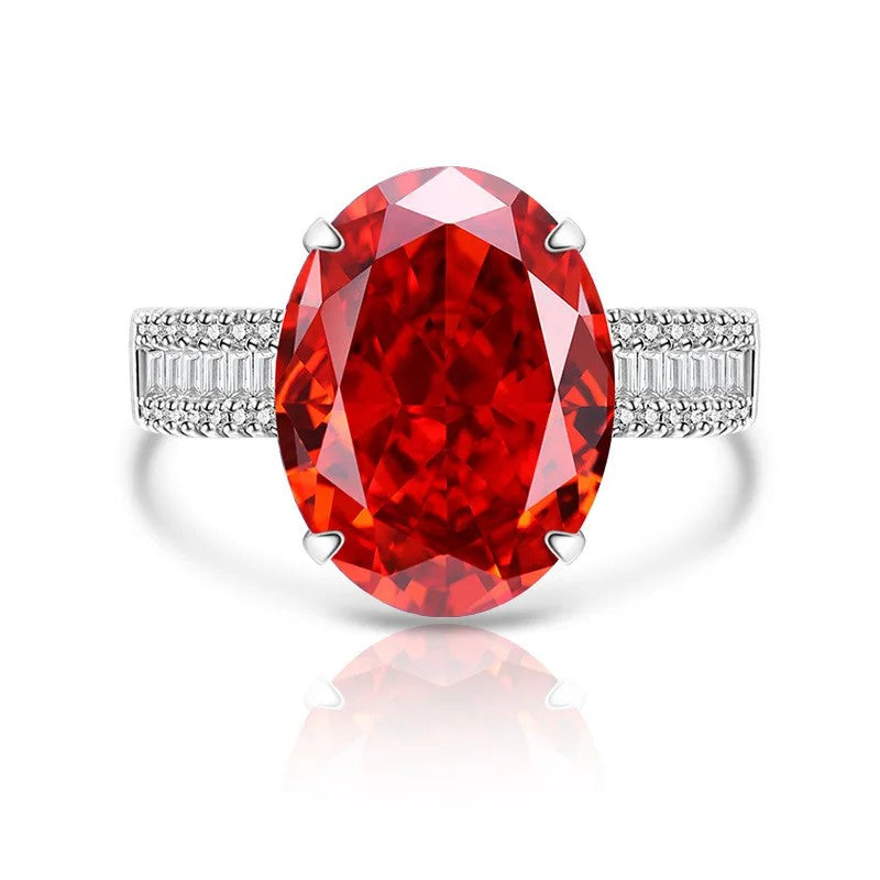 Oval Zircon Statement Ring