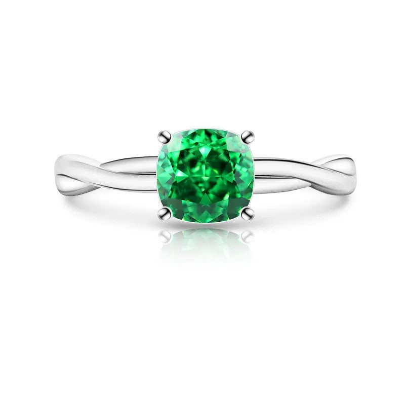 Square Crystal Twist Ring
