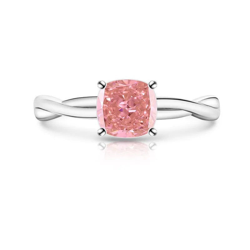 Square Crystal Twist Ring