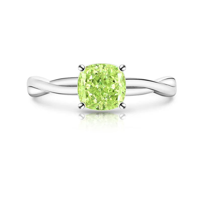 Square Crystal Twist Ring