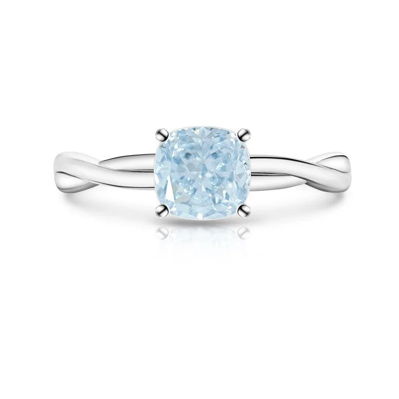 Square Crystal Twist Ring