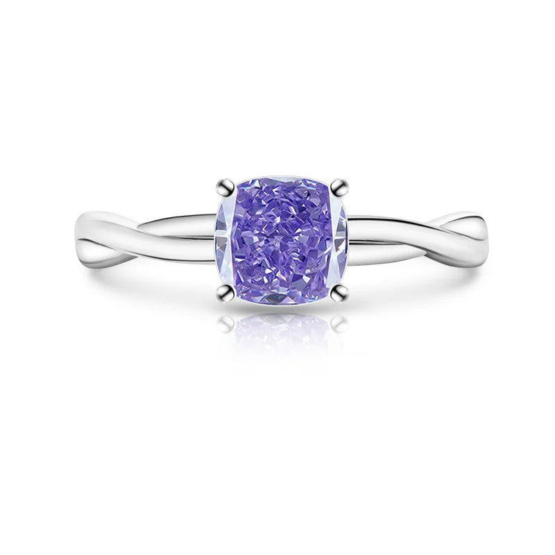 Square Crystal Twist Ring