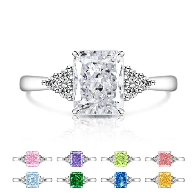 Rectangle Crystal Accent Ring