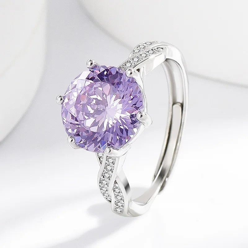 Violet Twist Ring