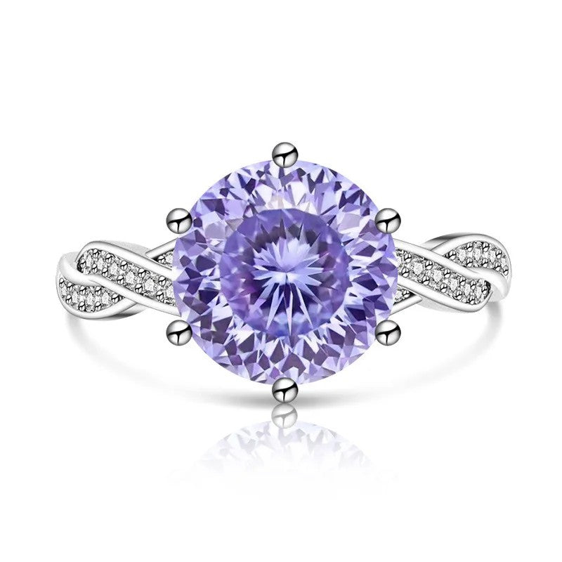 Violet Twist Ring