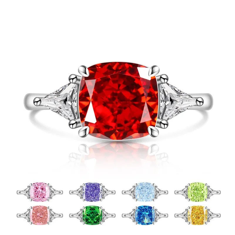 Square Zircon Statement Ring