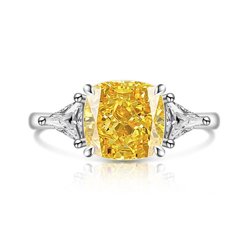 Square Zircon Statement Ring