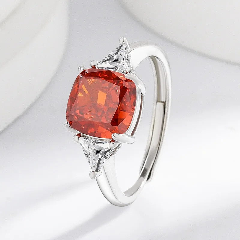 Square Zircon Statement Ring