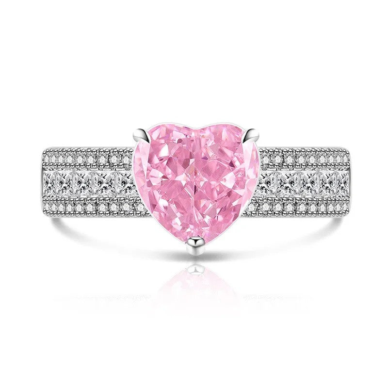 Heart Zircon Statement Ring