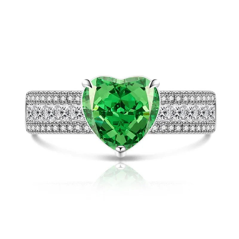Heart Zircon Statement Ring