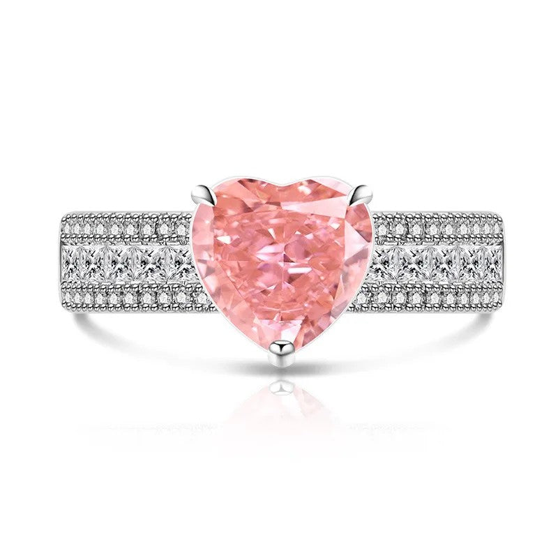 Heart Zircon Statement Ring