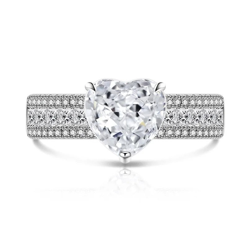 Heart Zircon Statement Ring
