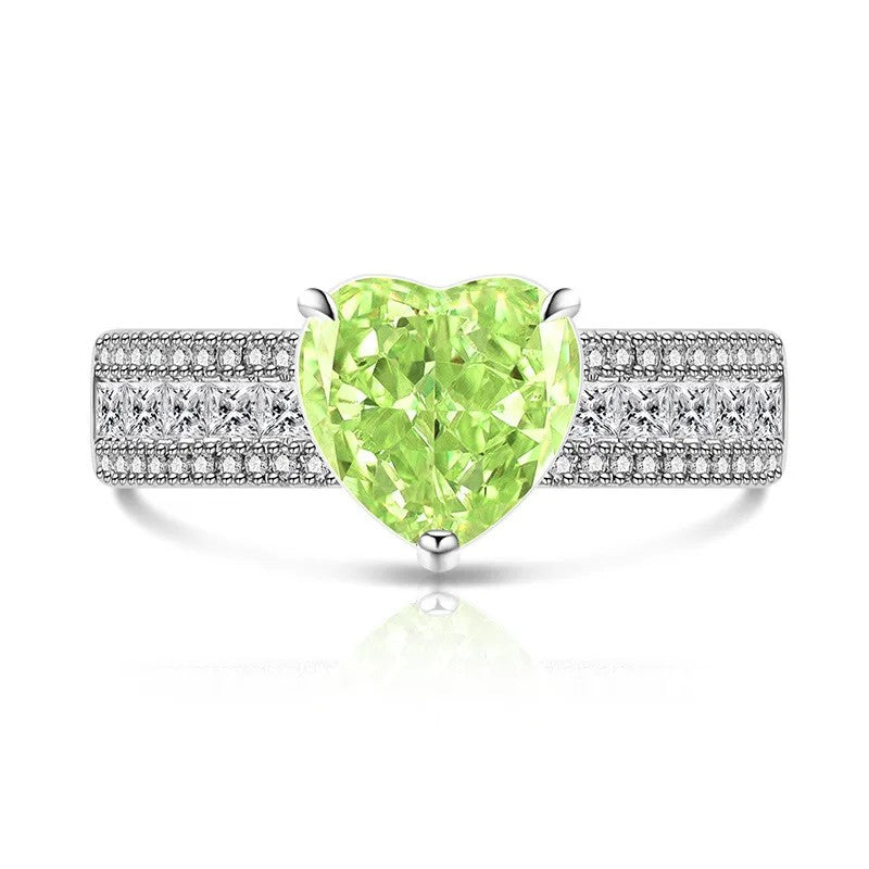 Heart Zircon Statement Ring