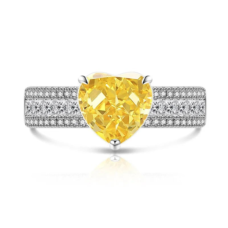 Heart Zircon Statement Ring