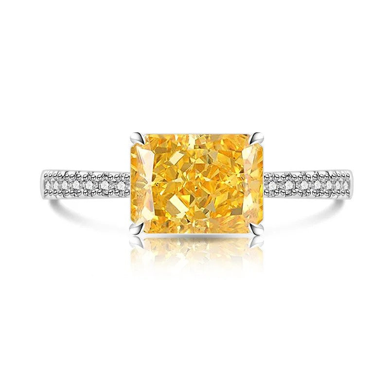 Purple Square Zircon Ring