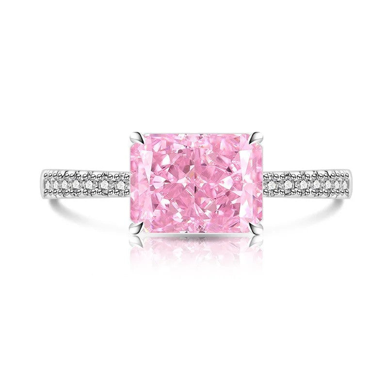 Purple Square Zircon Ring