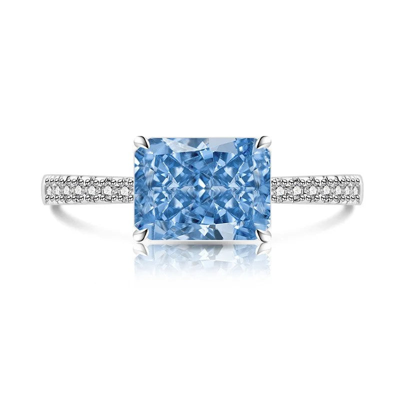 Purple Square Zircon Ring