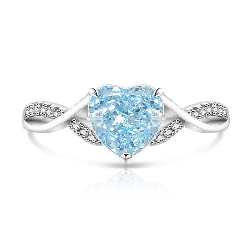 Heart Zircon Infinity Ring
