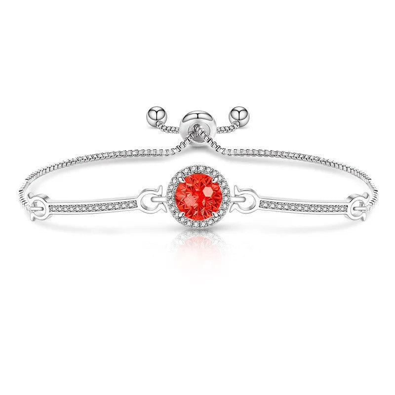 Round Crystal Adjustable Bracelet