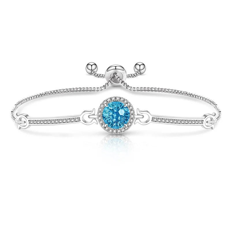 Round Crystal Adjustable Bracelet