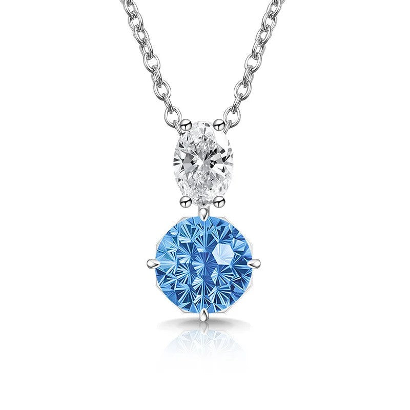 Dual Stone Crystal Pendant Necklace