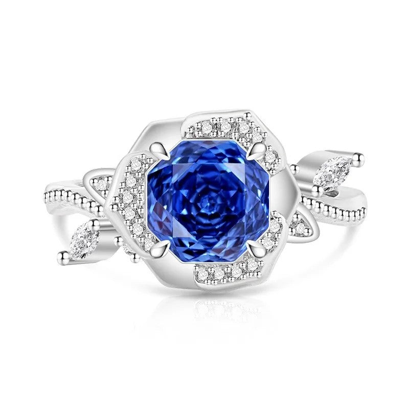 Octagon Crystal Statement Ring