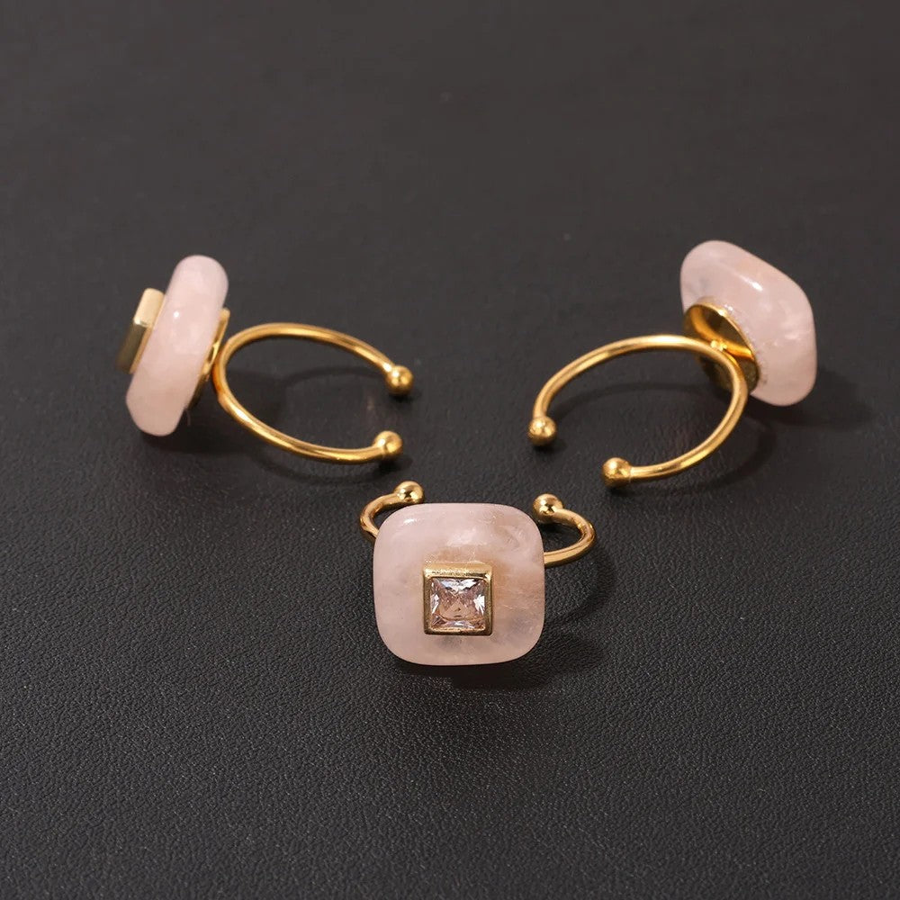 Square Stone Adjustable Ring
