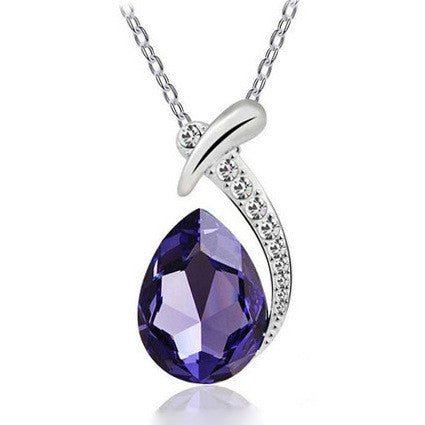 Crystal Ribbon Teardrop Jewelry Set