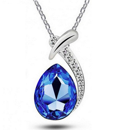 Crystal Ribbon Teardrop Jewelry Set