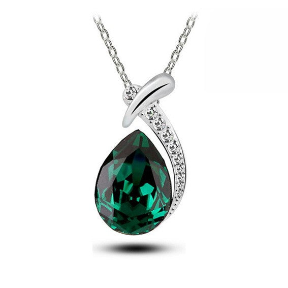 Crystal Ribbon Teardrop Jewelry Set