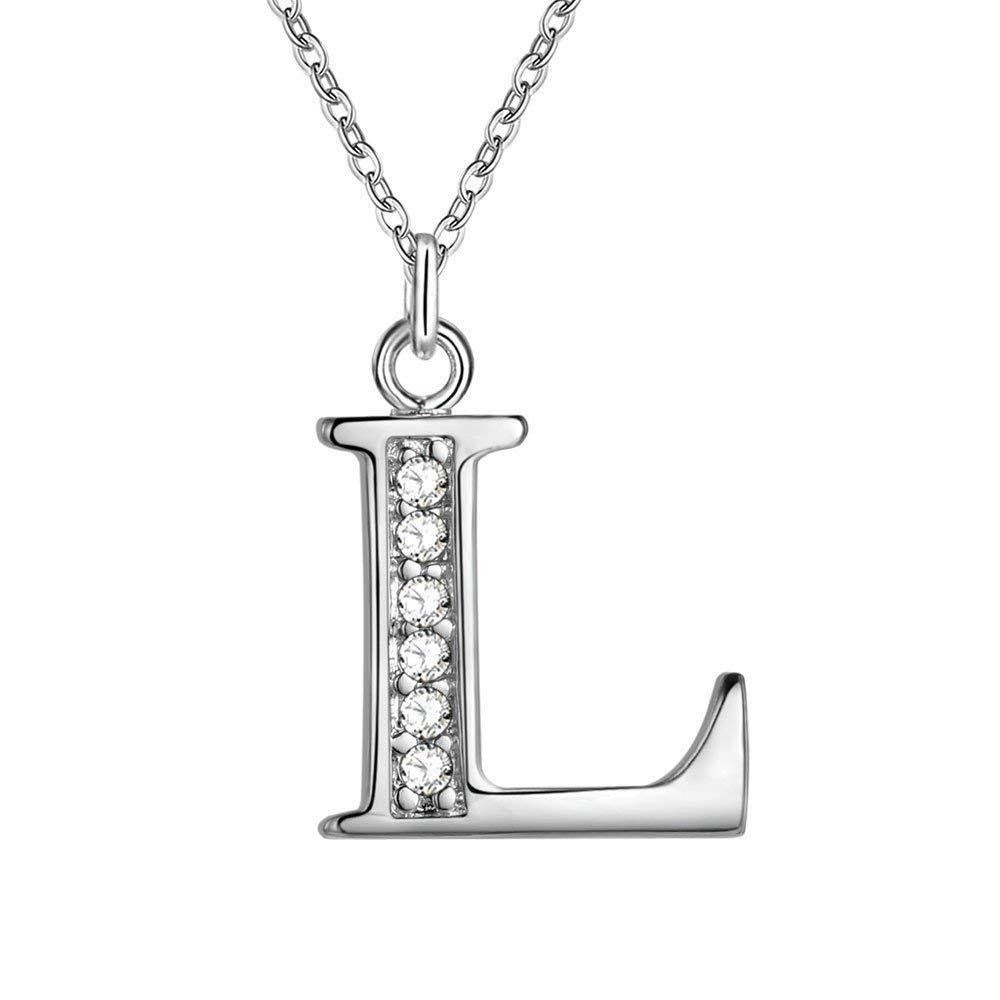 Zircon Crystal Initial Letter Necklace