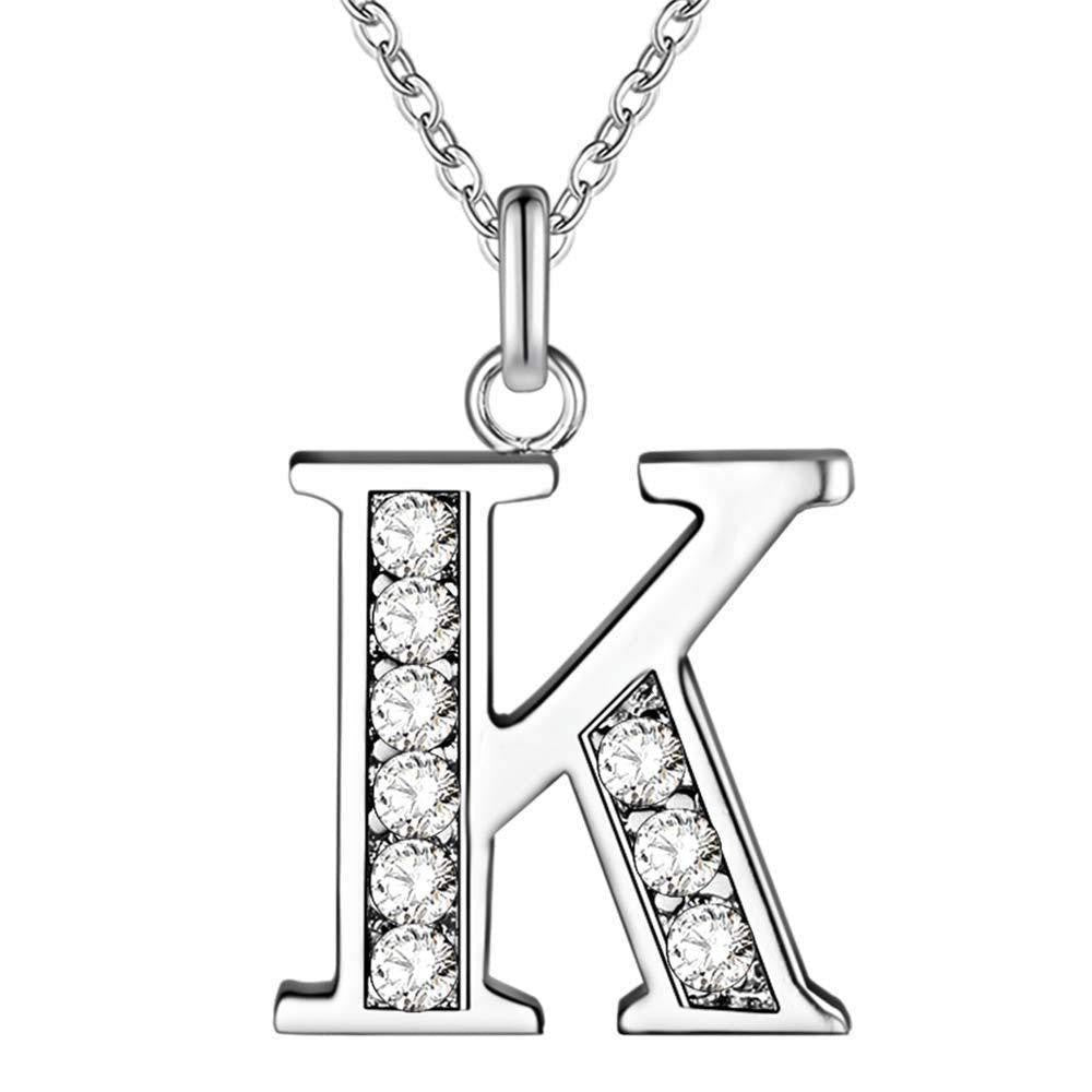 Zircon Crystal Initial Letter Necklace