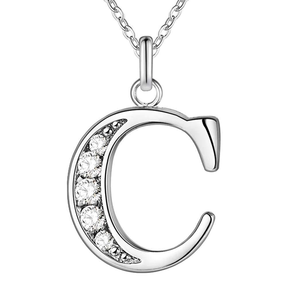 Zircon Crystal Initial Letter Necklace