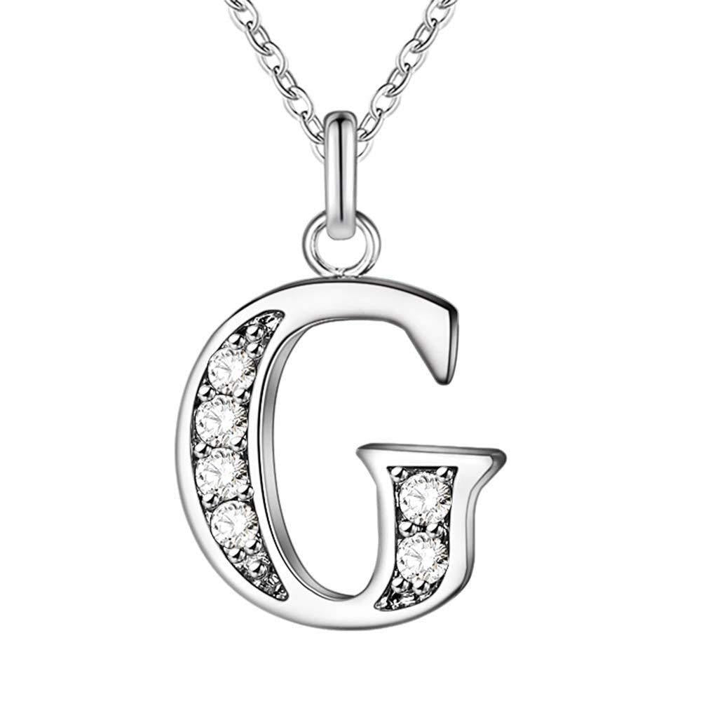 Zircon Crystal Initial Letter Necklace