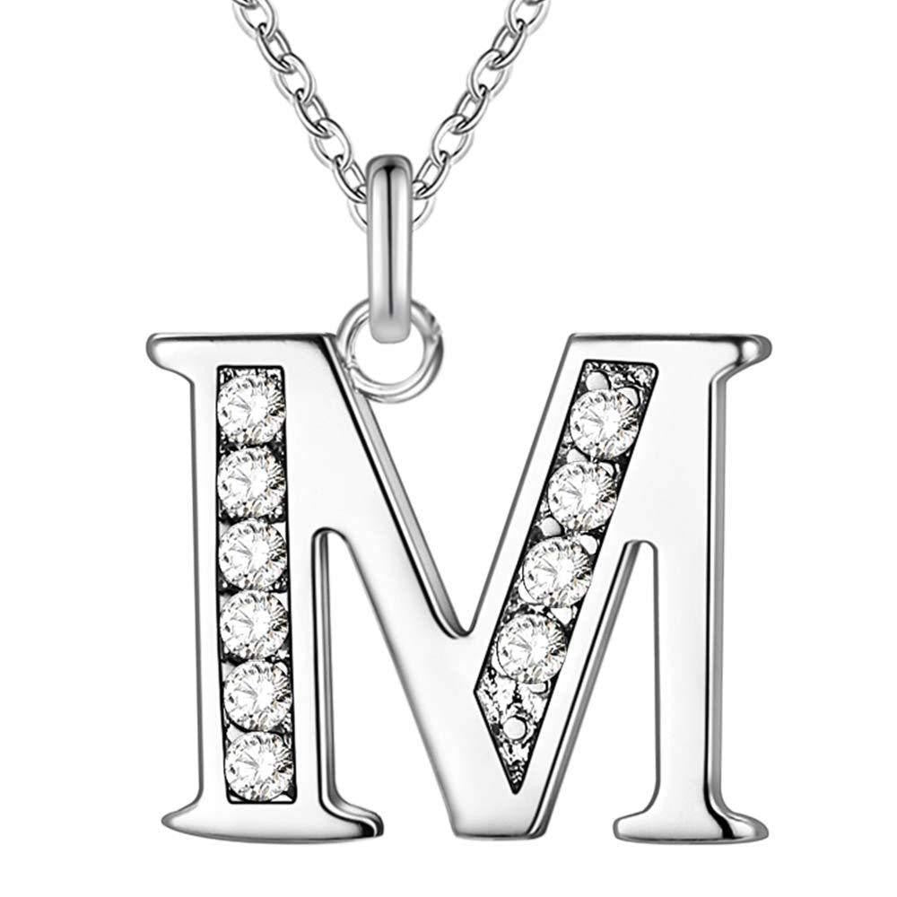 Zircon Crystal Initial Letter Necklace