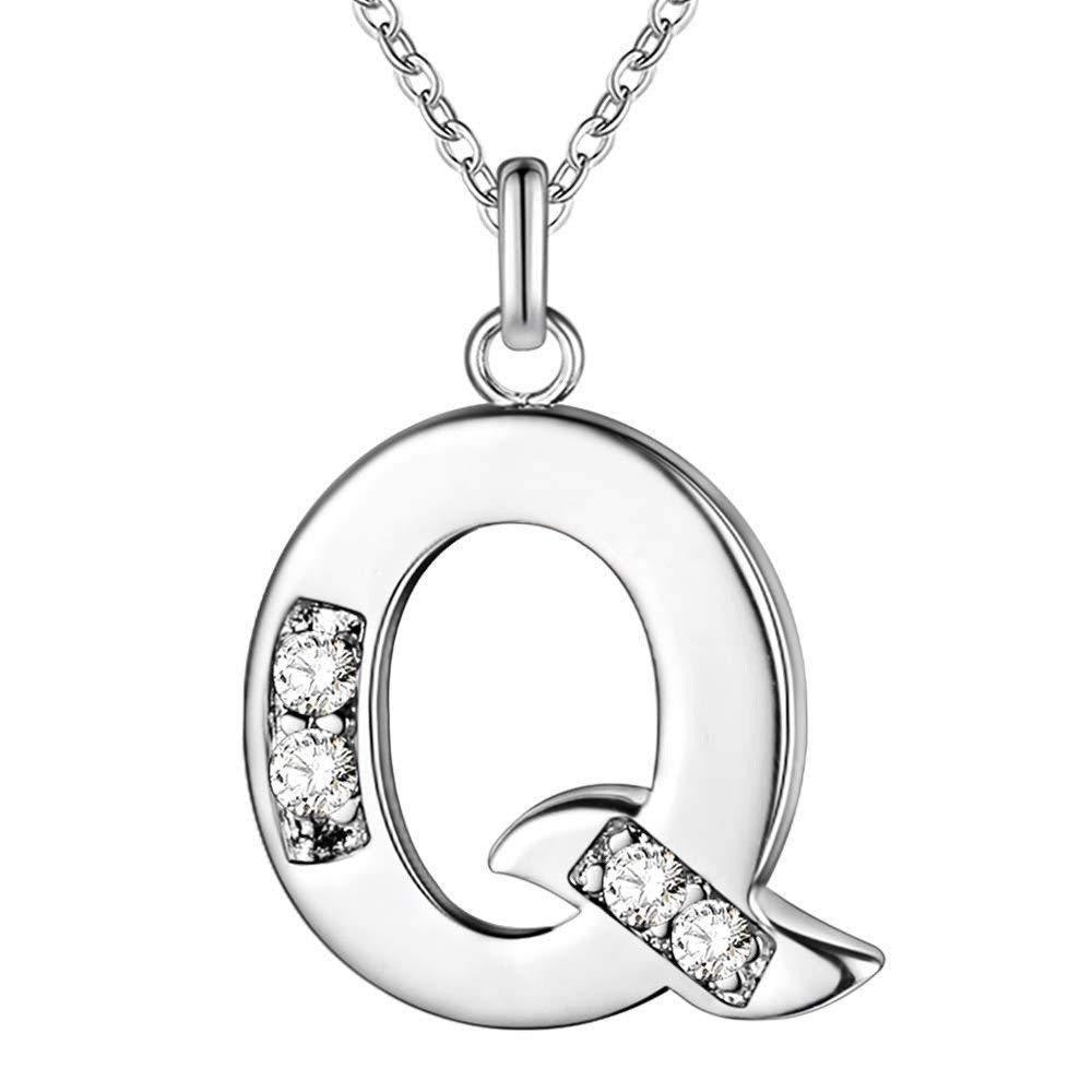 Zircon Crystal Initial Letter Necklace
