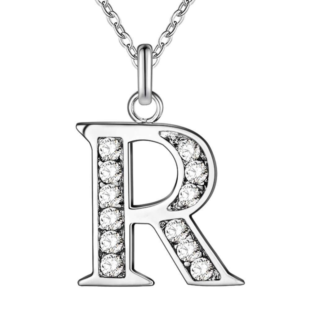 Zircon Crystal Initial Letter Necklace