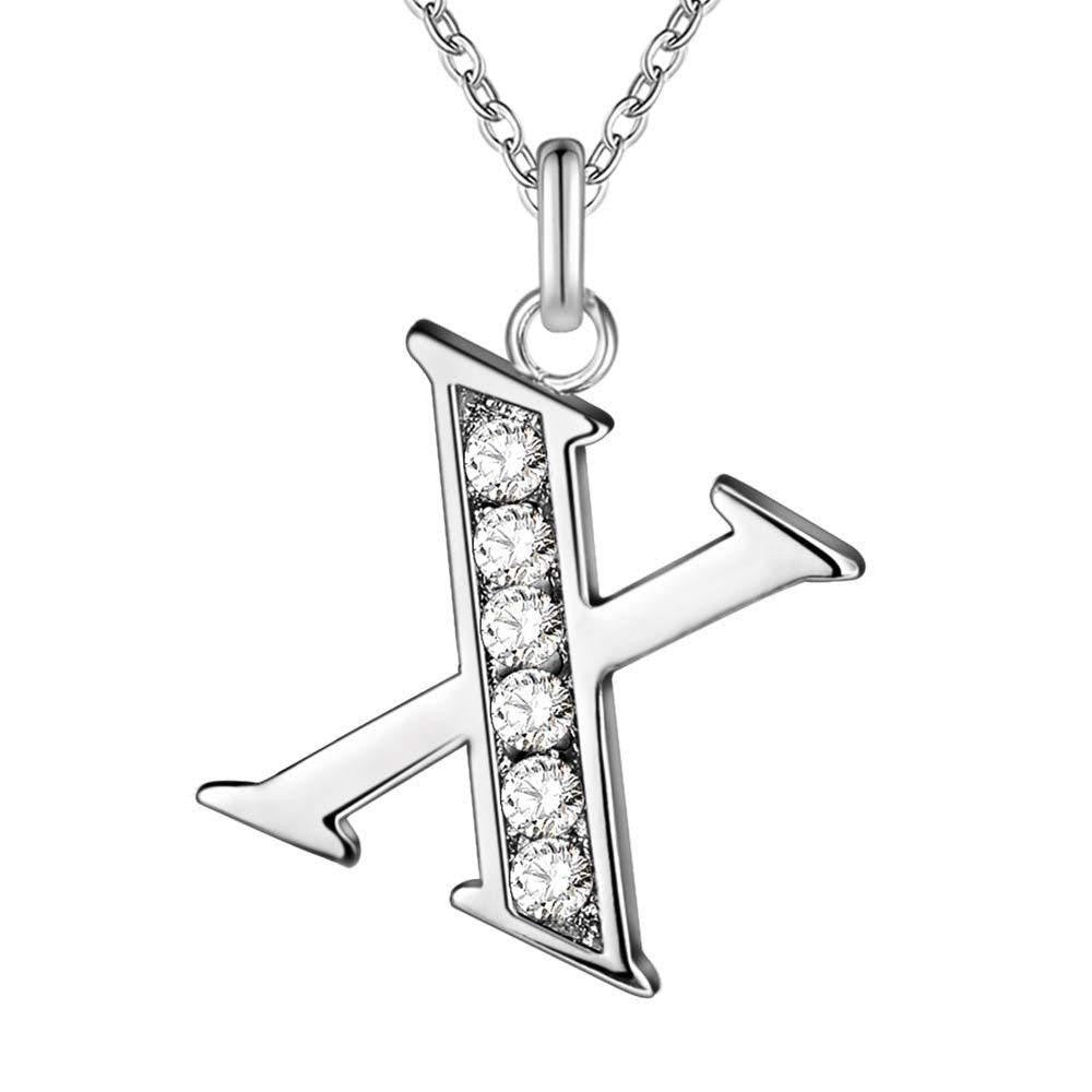 Zircon Crystal Initial Letter Necklace